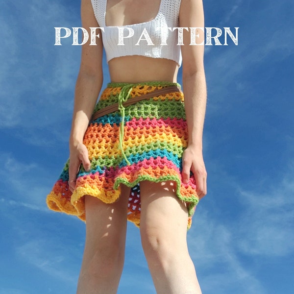 PATTERN - Mallary Mesh Skirt - Crochet Pattern PDF