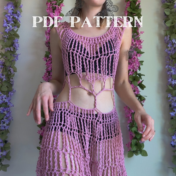 PATTERN - The Flapper Faery Dress & Top - Crochet Pattern PDF