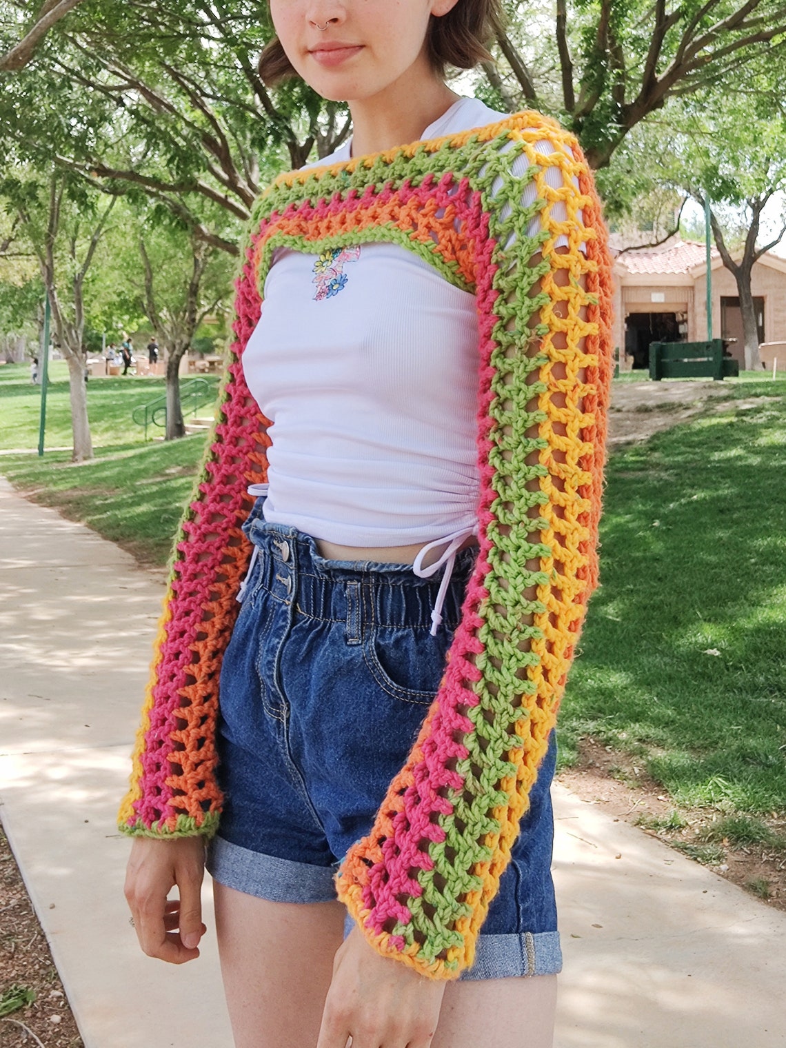 PATTERN Mallary Mesh Sleeves Crochet Pattern PDF Etsy