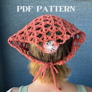 PATTERN - Lazy Lace Bandana - Crochet Pattern PDF