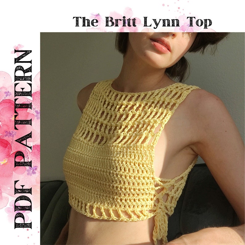 PATTERN the Britt Lynn Top Crochet Pattern PDF - Etsy