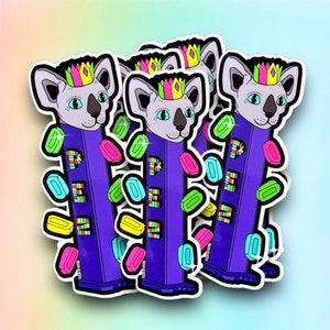Sphynx cat PEZ dispenser Vinyl Sticker! Autocollant en vinyle : PEZ de chat sphynx!