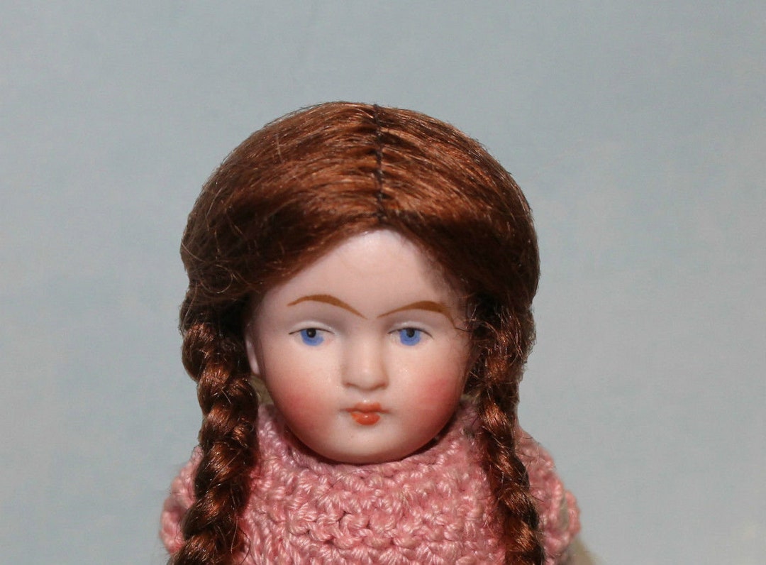 Perruque En Mohair Pour Poupée Mignonnette Ou All Bisque - Vintage - Occasion
