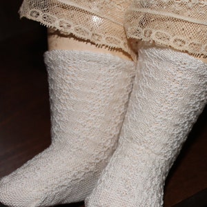 Crochet doll socks for antique vintage or modern French, German bisque doll