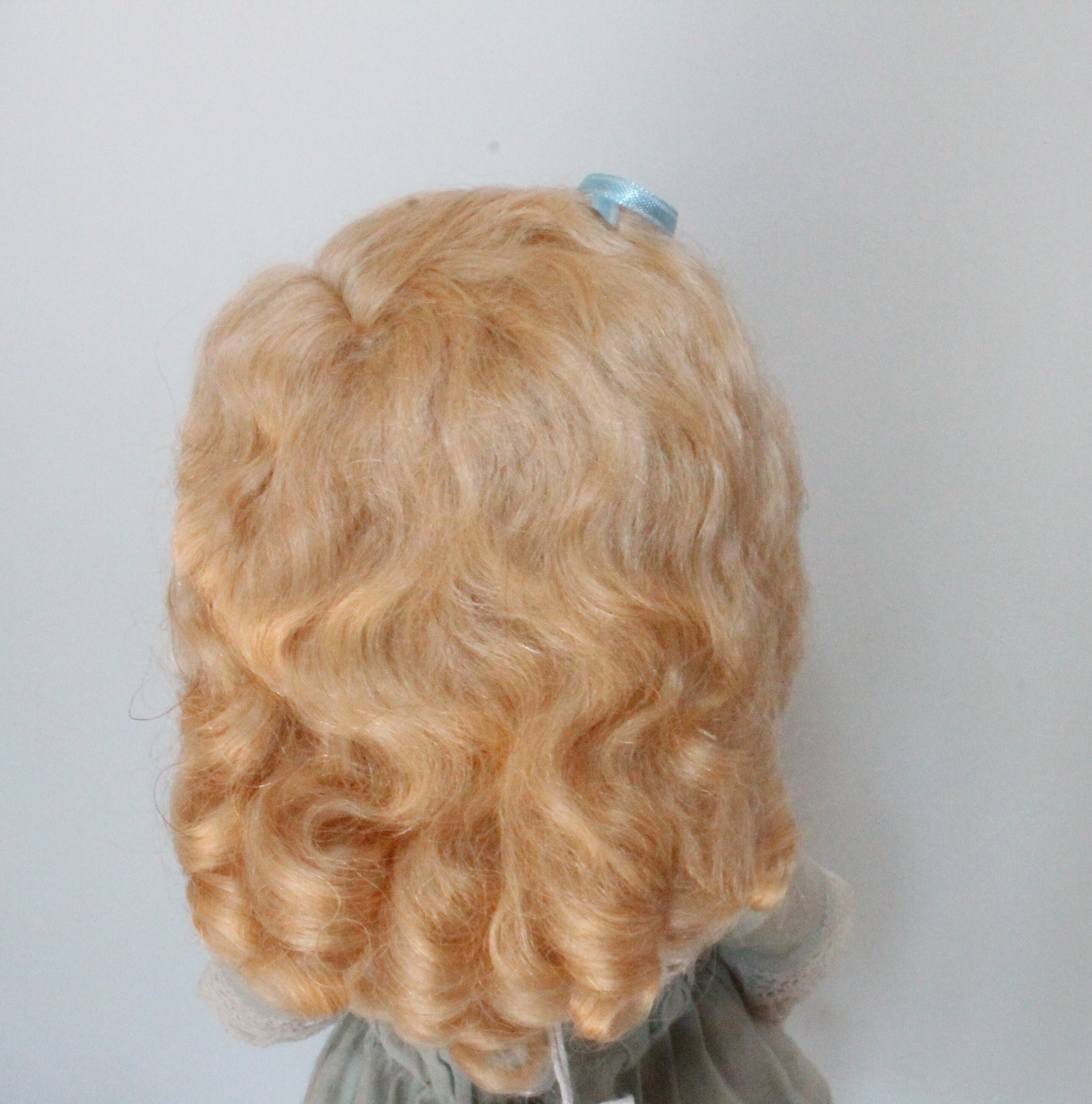 PERRUQUE 100% cheveux naturels pour POUPEE ANCIENNE-DOLL WIGS-Floue 0(17.5cm