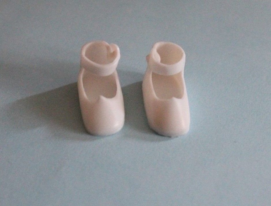 Tiny white shoes for vintage or modern 8" Betsy McCall or Ann Estelle doll 