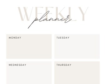 Weekly Planner Printable To Do List