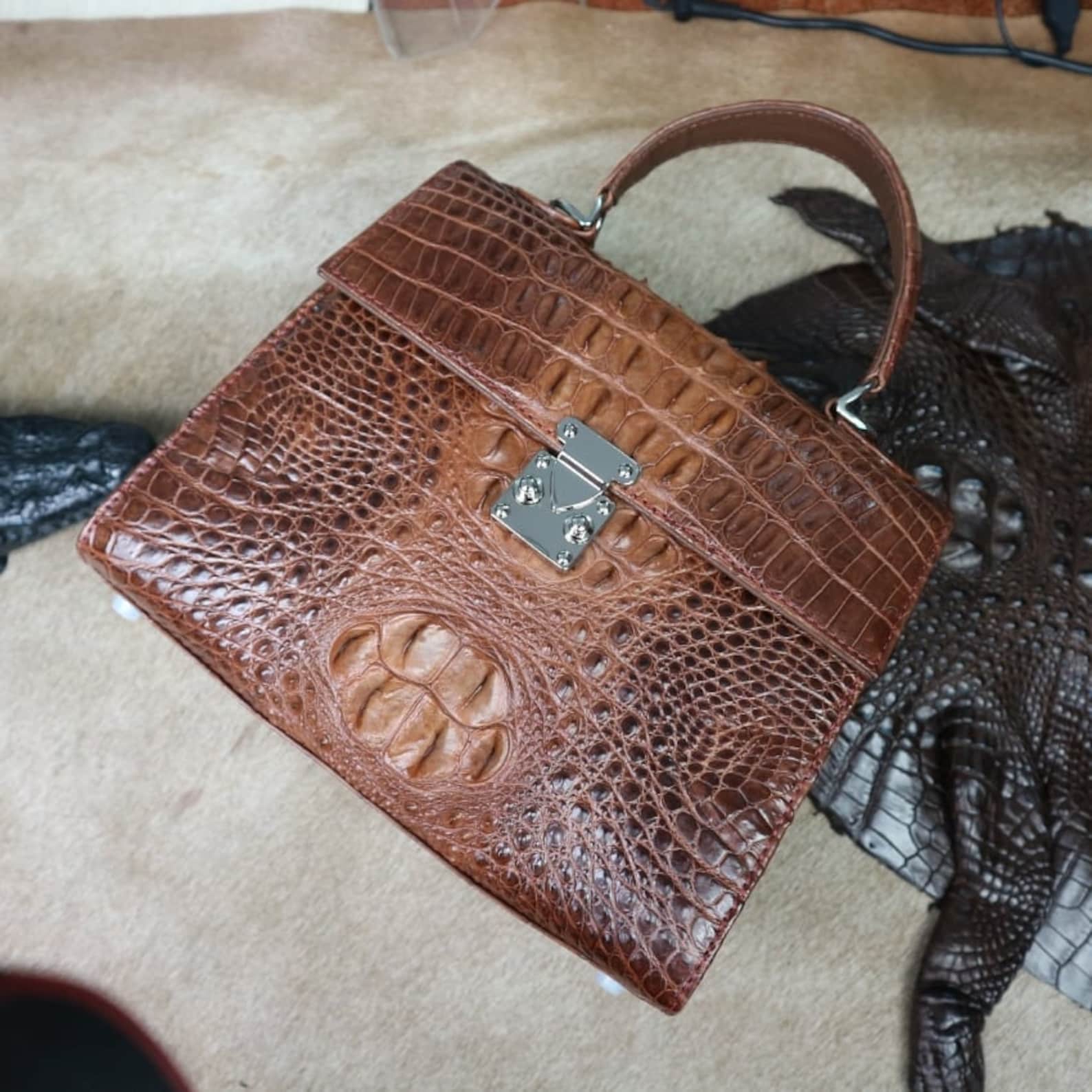 Handbags On Sale
 Genuine real crocodile leather handbags women s handbags