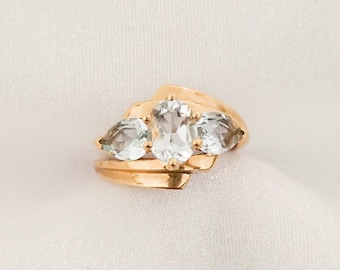 Retro Estate Jubilee Sky Blue Ring