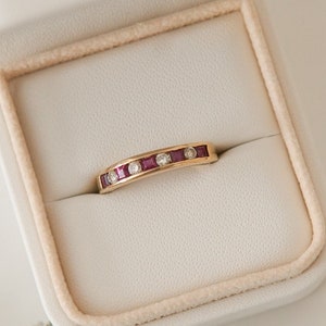 Estate Ruby and Diamond Band