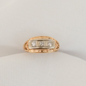 Estate Diamond Statement Hand Detailed Ring