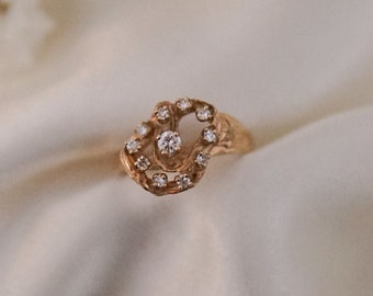 Offener Knoten Antik Stil Diamant Ring