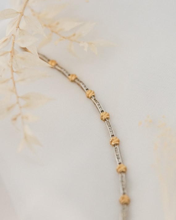 Estate Clove Hitch Diamond Bracelet - image 2