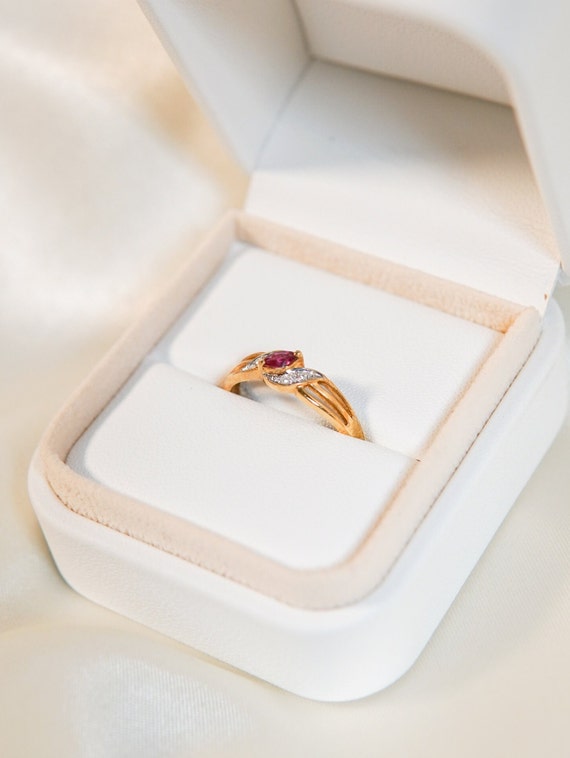 Vintage Ruby Wave Ring - image 3