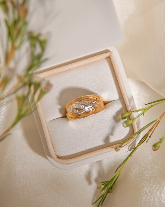 Estate Dutch Braid Diamond Ring - image 3