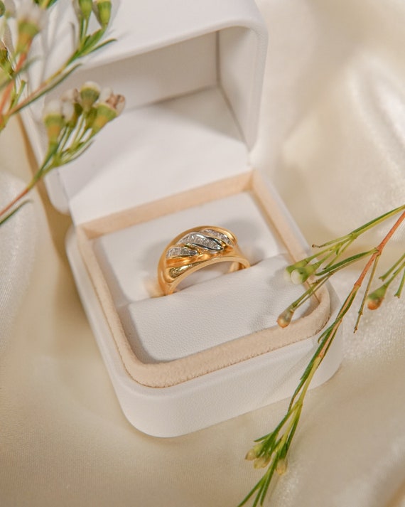 Estate Dutch Braid Diamond Ring - image 4
