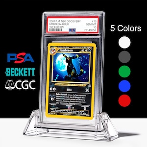 PSA-BGS-CGC Supporto acrilico trasparente/colorato per espositore per schede classificate/porta lastre