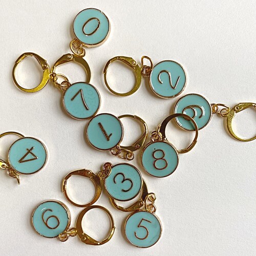 Knit Stitch Markers Acrylic Soldered Ring Marker Set of 6 Etsy