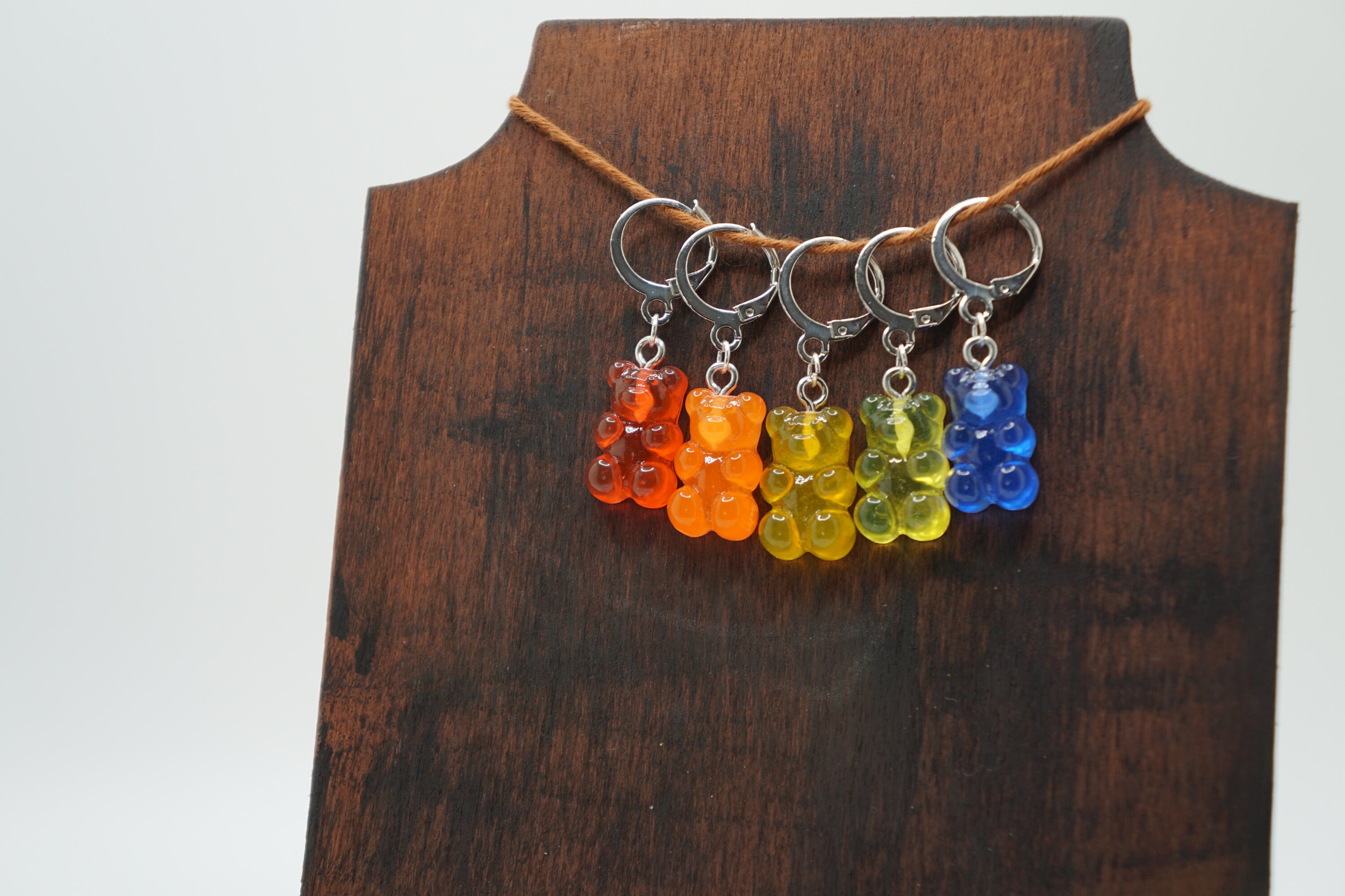 Gummy Bear Glitter Stitch Markers for Crochet and Knitting Set of 10 D –  YarnNecklaces