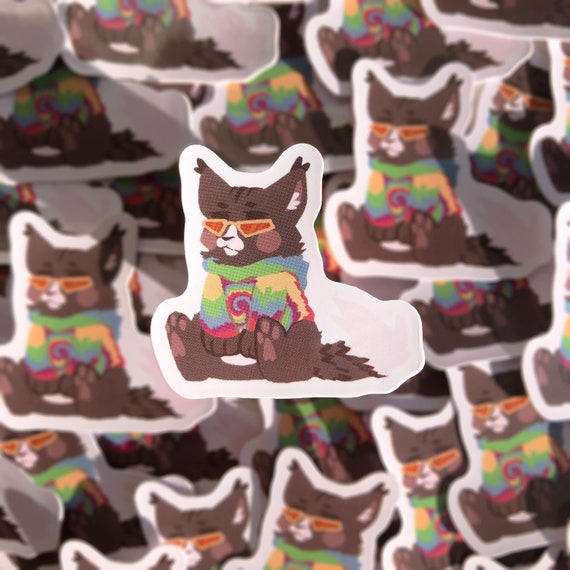 SVT: Vernon Rainbow Hoodie Cat Sticker