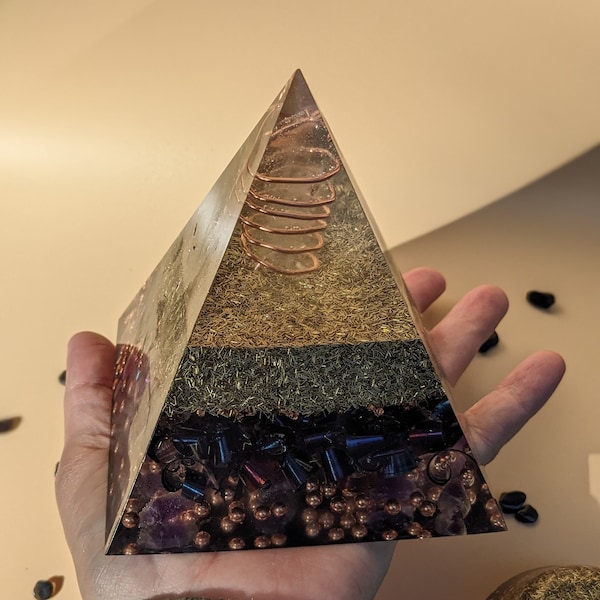 Orgonite Pyramid For EMF Protection And Energy Balancing Orgonite Tower Buster For Harmonizing And Transmuting Negative Energy Flow Positive