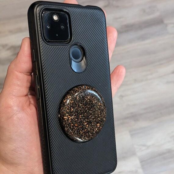 Handmade Orgonite Phone Disc with Shungite & Crystals – Resin Sticker for Phone, Laptop, or Pocket – Unique Tech Accessory Gift