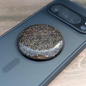 Handmade Orgonite Phone Disc with Shungite & Crystals – Resin Sticker for Phone, Laptop, or Pocket – Unique Tech Accessory Gift image 5