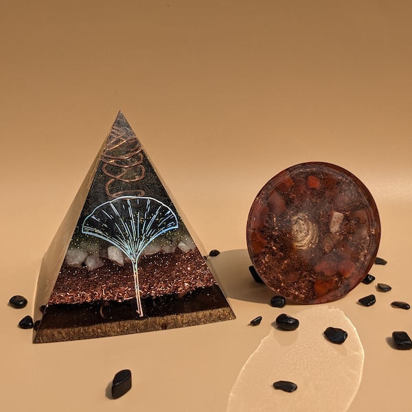 Orgone Pyramid And Tower Buster Set For EMF Protection And Energy Balance Sacred Geometry Inspired Orgonite Pyramid For Energetic Harmony