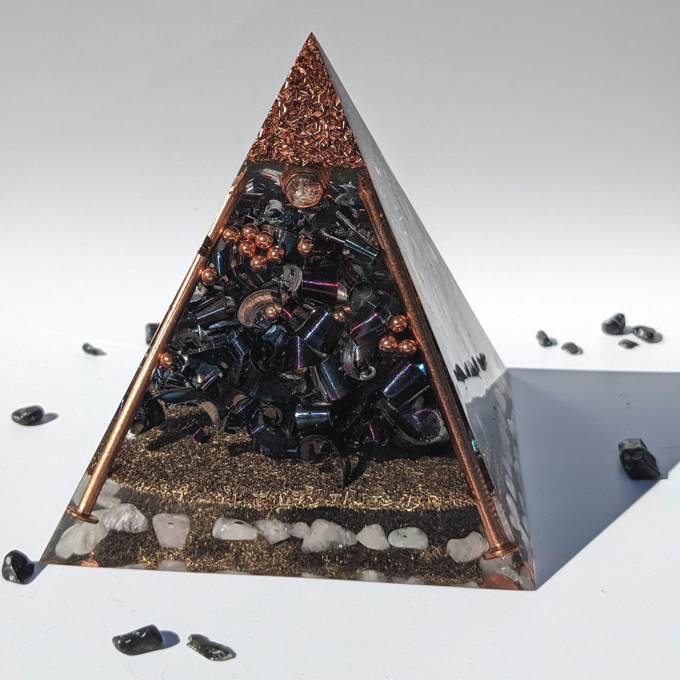 Large Orgonite Pyramids Large Orgonite Pyramid With Shungite, Quartz & Copper | Handmade ...