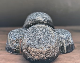 Orgonite Tower Buster Set | Handmade Resin Crystal Discs for EMF-Conscious Desk, Router & Home Decor