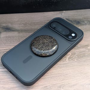 Handmade Orgonite Phone Disc with Shungite & Crystals – Resin Sticker for Phone, Laptop, or Pocket – Unique Tech Accessory Gift image 3