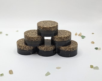 Orgonite Tower Buster Set with Shungite, Quartz, Fluorite & Brass | Handmade Crystal Discs for EMF-Aware Homes and Travel