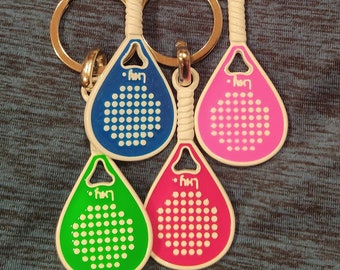 key ring padel racket keychain