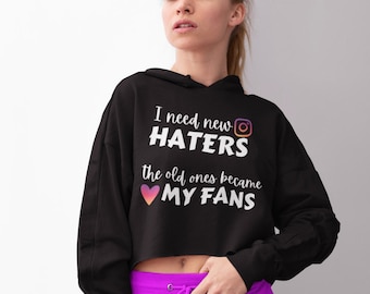 Personalized Cropped Hoodie: Dropped Shoulder Raw Edge Hem