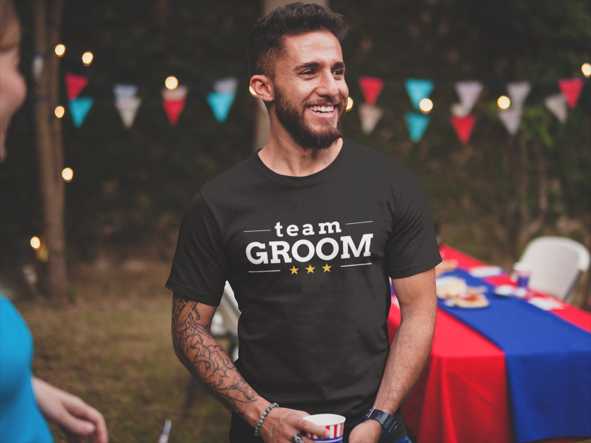 Stag Party Personalised T-Shirt Night GROOM TEAM Custom Printed Men's T shirt