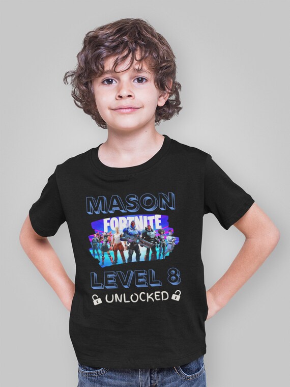 Personalised Gamer Birthday T-Shirt, Gaming Tshirt, Any Name & Age 6th 7th 8th 9th 10th ect Birthday Gift - Oranic Cotton