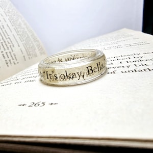 Twilight Book Page Ring