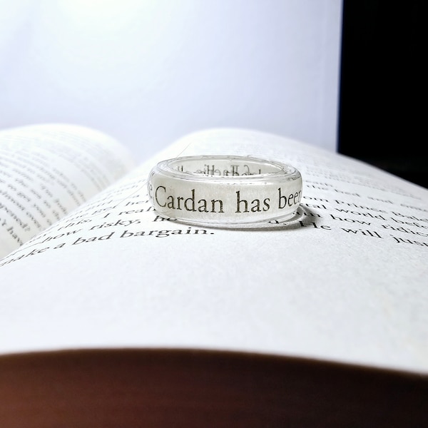 Cruel Prince Book Page Ring | Each Ring VARIES | Customize Your Quote!