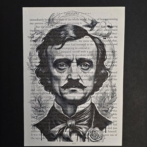 Edgar Allen Poe Book Page Art Print