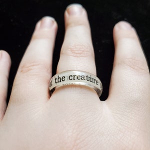 Frankenstein Book Page Ring