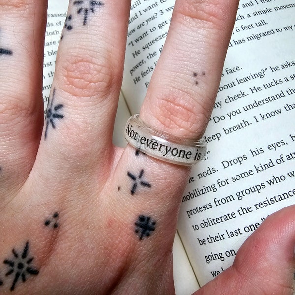 Shatter Me Book Page Ring | Each Ring VARIES | Custom Requests Accepted