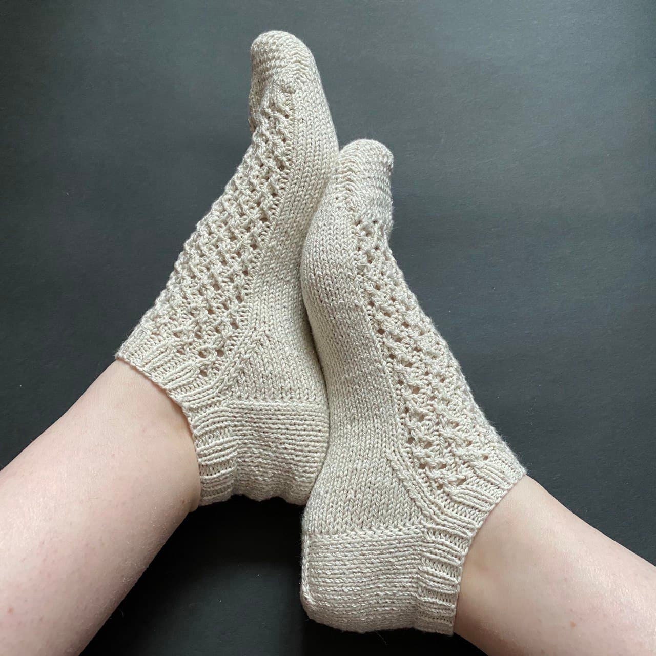 Handmade socks for woman. Hand knitted socks. Summer cotton Etsy