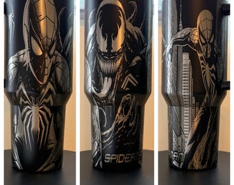 Spider-Man & Venom gegraveerde beker van 40 oz