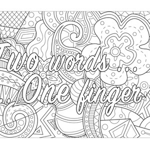 A Swear Word Coloring Book for Adults Printable/digital - Etsy