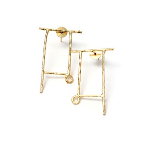 Pendientes de letras de diseño Matt Golden / Pendientes elegantes / Pendientes con estilo / Mezcla única de tradición y estilo / Pendientes exclusivos / Pendientes con letras