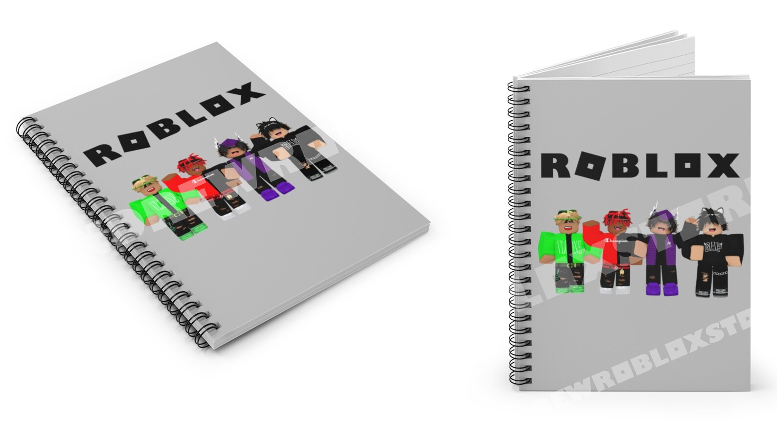 Boy Roblox Spiral Notebook Ruled Line Boy Roblox Birthday | Etsy