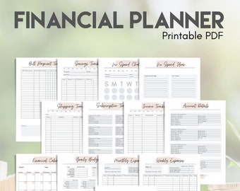 Financial Planner Printable, Budget Planner, Home Budget Planner, Family Budget, Budget Printable, Finance Bundle Printable, Bill Tracker