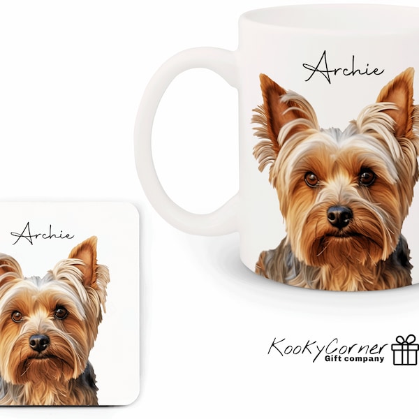 Yorkshire terrier Mug, Mug & Coaster Set Also Available, Coffee Mug, Gift Mug, Personalised Mug, Dog Mug