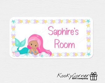 Mermaid Personalised Children's Door Plaque