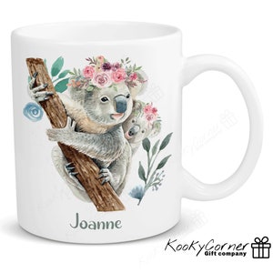 Personalised Koala Bear Mug, Coffee Mug, Gift Mug